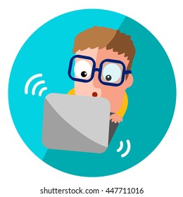 Boy chatting
