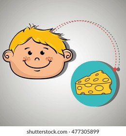 boy cheese food eat