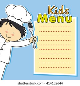 boy chef. space for text