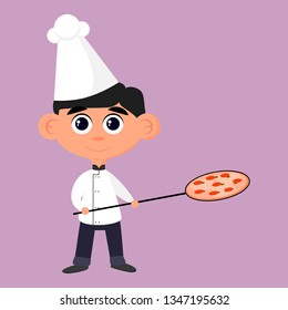  Boy chef in white hat. Young confident chef standing in uniform. Chef in restaurant kitchen cooking. Cute cook in uniform preparing food. Restaurant chef.
