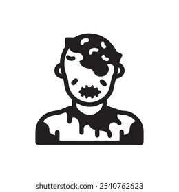 Boy chicken pox icon on white background