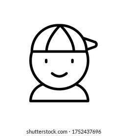 Boy, child icon. Simple line, outline vector elements of kindergarten icons for ui and ux, website or mobile application