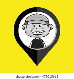 boy child kids icon vector illustration design