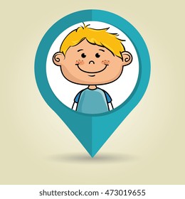 boy child kids icon vector illustration design