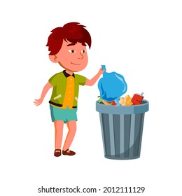 601 Child throwing garbage dustbin Images, Stock Photos & Vectors ...