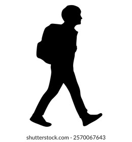 Boy or children silhouette Vector illustration