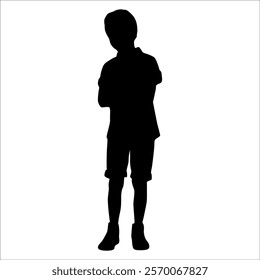 Boy or children silhouette Vector illustration