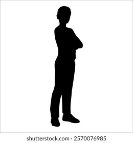 Boy or children silhouette Vector illustration