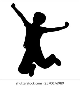 Boy or children silhouette Vector illustration