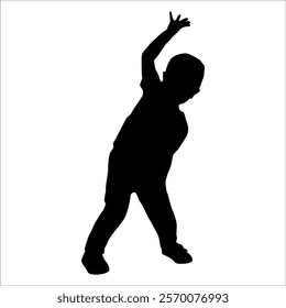 Boy or children silhouette Vector illustration