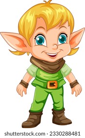 Boy Christmas Elf Character illustration