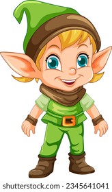 Boy Christmas Elf Character illustration