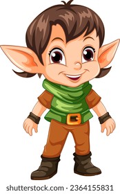 Boy Christmas Elf Character illustration