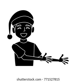 Boy with christmas hat
