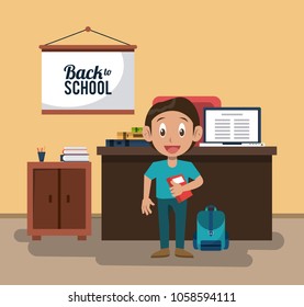 Boy in classroom