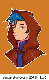Boy with cloak character design