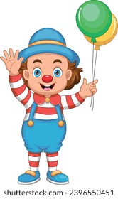 boy in clown costume cartoon