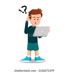 Boy is confused about using his own gadget