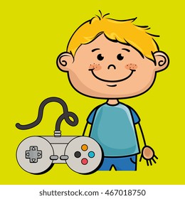 boy control game icon vector illustration graphic