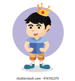 boy with crowns on his head