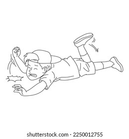 boy cry tantrum doodle art