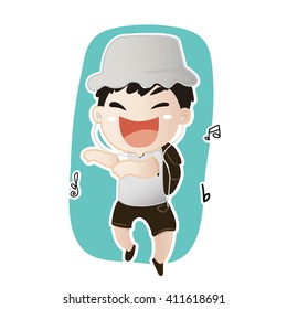 the boy cute cartoon nice character