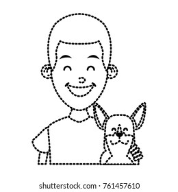 Boy with cute dog