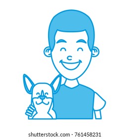 Boy with cute dog