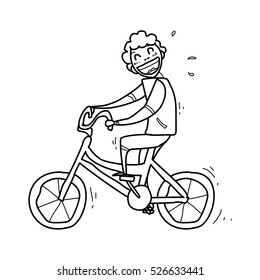 boy cycling