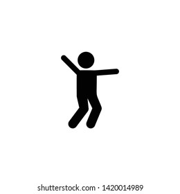 Boy, dance, enjoy, play icon. Element of children pictogram. Premium quality graphic design icon. Signs and symbols collection icon