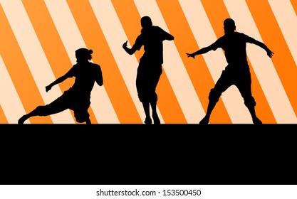 Boy dance silhouette vector background concept