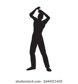 boy dancing black vector file