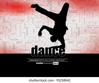 Boy dancing breakdance