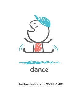 boy dancing breakdance illustrator