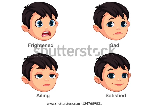 Boy Different Facial Expressions Part 2 Stock Vector (royalty Free 