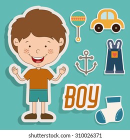 Boy digital design, vector illustration eps 10