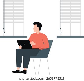 The boy is diligently working in the office, focusing on tasks with determination. He is immersed in his work, surrounded by paperwork and a computer, showing dedication and concentration.