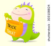 boy in dinosaur costume