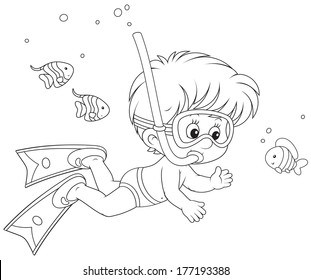 Boy diving 