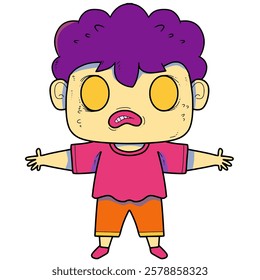 A Boy do some blocking pose