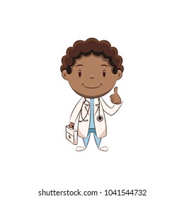 Boy doctor, vector illustration