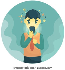 A boy does not understand anything of technology 