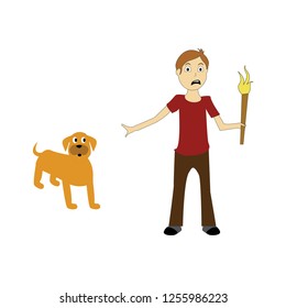 boy with dog