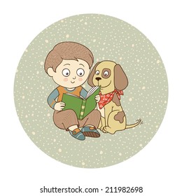 Boy and dog