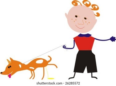 boy with dog