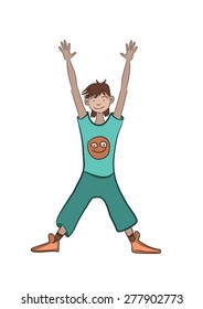 boy doing exercises