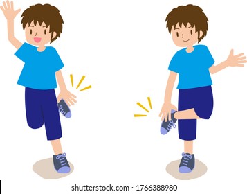 Un chico haciendo ejercicios de baile de aplausos a mano
