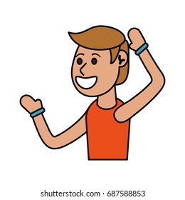 boy doing workout fitness