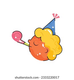 Eslabón del vector del doodle del niño Sticker. archivo EPS 10