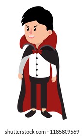 boy dracula campire costume in halloween